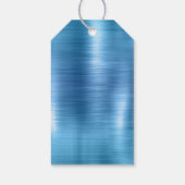 ブルーシルバースパークルグリッター パーソナライズされた ギフトタグ (裏面)