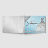 ブルーシルバーダイヤモンドスパークルガウンキンセアニェラ ゲストブック (全面)