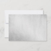 ブルーシルバーダイヤモンドスパークルガウンRSVP 出欠カード (裏面)