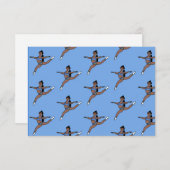 ブルーシルバーダンサーノテカードA ノートカード (正面/裏面)