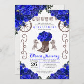 ブルーシルバーチャラランチェロブーツキンセアニェラ 招待状 (正面/裏面)