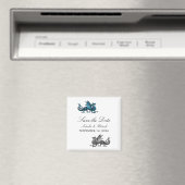 ブルーシルバードラゴン日付磁石を保存 マグネット (インサイチュ (食洗機))