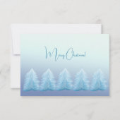 ブルーシルバーノルディックメリークリスマス サンキューカード (正面)