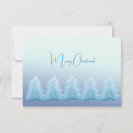 ブルーシルバーノルディックメリークリスマス サンキューカード