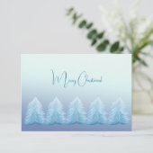 ブルーシルバーノルディックメリークリスマス サンキューカード (スタンド正面)