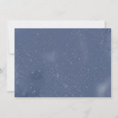 ブルーシルバーバラキンセアニェラフォトサンキューカード 招待状 (裏面)