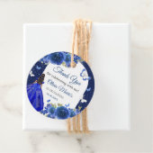 ブルーシルバーバラキンセアニェラ誕生日メッセージカード フェイバータグ (インサイチュ)