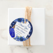 ブルーシルバーバラキンセアニェラ誕生日メッセージカード フェイバータグ (インサイチュ)