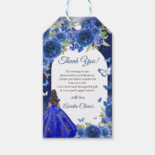 ブルーシルバーバラキンセアニェラ誕生日 ギフトタグ (正面)