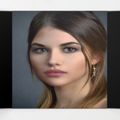 ブルーシルバーバラフォトキンセアニェラフローラグリッター 三つ折り招待状 (内部中)