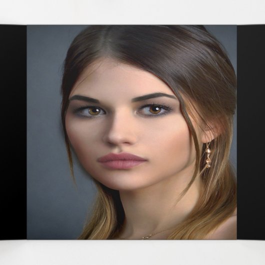 ブルーシルバーバラフォトキンセアニェラフローラグリッター 三つ折り招待状 (内部中)