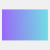 ブルーシルバーパープルホワイトグラデーション ラッピングペーパーシート (正面2)