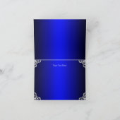 ブルーシルバーパールダマスクスウィート16サンキューカード サンキューカード (内部)