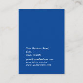 ブルーシルバーフェイクグリッタージュエリーイヤリングディスプレイ 名刺 (裏面)