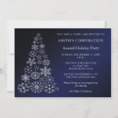 ブルーシルバーフェスティバル企業のホリデーパーティー 招待状 (正面)