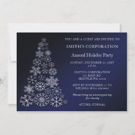 ブルーシルバーフェスティバル企業のホリデーパーティー 招待状