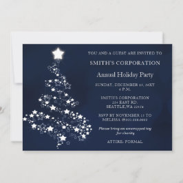 ブルーシルバーフェスティバル企業のホリデーパーティー 招待状