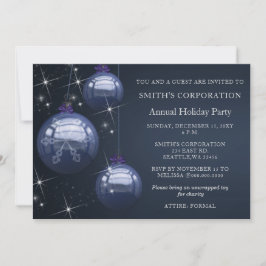 ブルーシルバーフェスティバル企業のホリデーパーティー 招待状