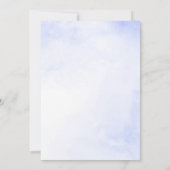 ブルーシルバーフローラウォーターカラーキンセアニラ 招待状 (裏面)