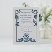 ブルーシルバーフローラスワ結婚ーズ 出欠カード (スタンド正面)