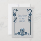 ブルーシルバーフローラスワ結婚ーズ 出欠カード (裏面)