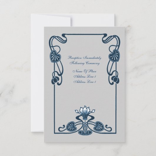 ブルーシルバーフローラスワ結婚ーズ 出欠カード (裏面)