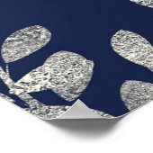 ブルーシルバーフローラ葉の座席表 ポスター (角)