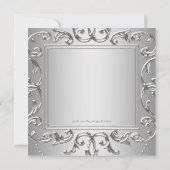 ブルーシルバープリンスベビーシャワー招待状 招待状 (裏面)