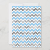 ブルーシルバーベビースプリンクルボーイベビーシャワー招待状 招待状 (裏面)