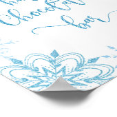 ブルーシルバーホットチョコレートバーでウォームアップ ポスター (角)