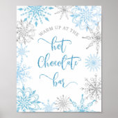 ブルーシルバーホットチョコレートバーでウォームアップ ポスター (正面)