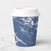 ブルーシルバーマーブルウェディング 紙コップ (裏面)