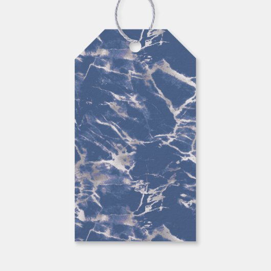 ブルーシルバーマーブル ギフトタグ (裏面)