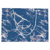 ブルーシルバーマーブル ラージペーパーバッグ (裏面)