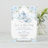 ブルーシルバーラブは醸造ブライダルシャワー茶 招待状 (スタンド正面)