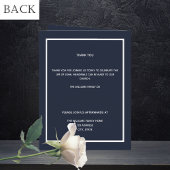 ブルーシルバー写真エレガント葬儀プログラム サンキューカード