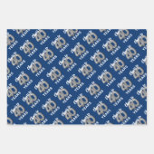 ブルーシルバー応援から40年誕生日 ラッピングペーパーシート (正面3)