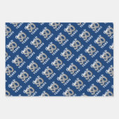 ブルーシルバー応援から50年誕生日 ラッピングペーパーシート (正面3)