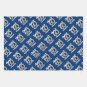 ブルーシルバー応援から60年誕生日 ラッピングペーパーシート (正面3)