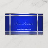 ブルーシルバー抽象芸術 名刺 (正面)