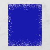 ブルーシルバー王室のウェディングプログラムの詳細予算 チラシ (裏面)