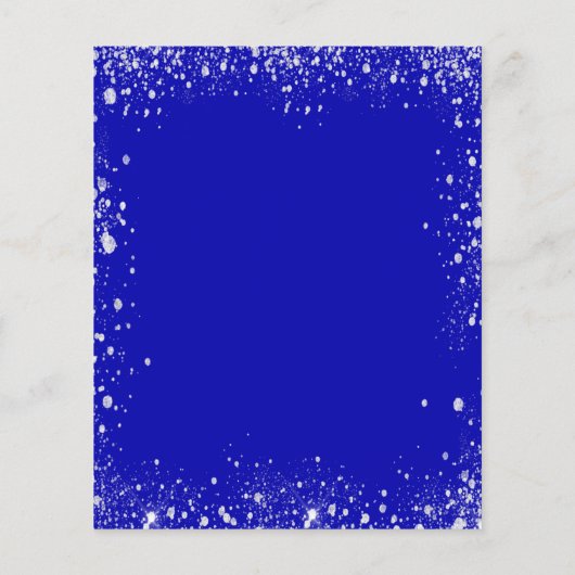 ブルーシルバー王室のウェディングプログラムの詳細予算 チラシ (裏面)