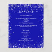 ブルーシルバー王室のウェディングプログラム詳細 (正面)