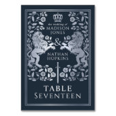 ブルーシルバー王室の中世リオン結婚ズ テーブルナンバー (正面)