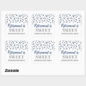 ブルーシルバー紙吹雪リタイアは甘い スクエアシール (シート)