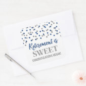 ブルーシルバー紙吹雪リタイアは甘い スクエアシール (封筒)