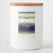 ブルーシルバー製品ラベル宝石モノグラムロゴ フードラベル (正面)