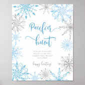 ブルーシルバー雪おしゃぶり狩りゲームポスター ポスター (正面)