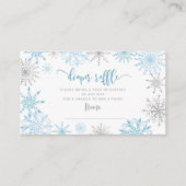 ブルーシルバー雪おむつラッフル エンクロージャーカード (正面)