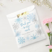 ブルーシルバー雪片ありがとう雪 フェイバーバッグ (封をした状態)